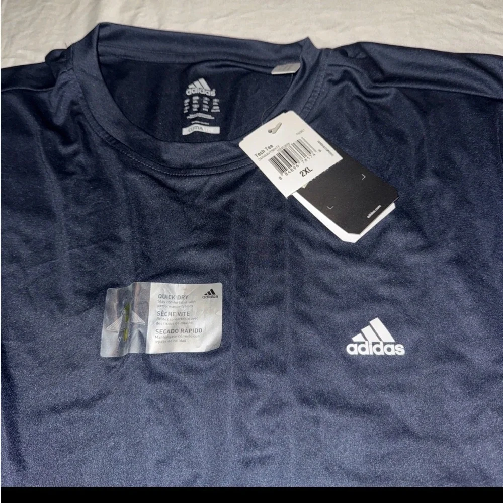 Adidas Clima Tech Tee Shirt Mens Black Athletic Performance Size 2X